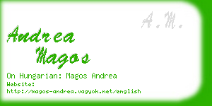 andrea magos business card